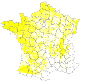 Emprise géographique de la maïsiculture en France 2012 - Consultants Naturels